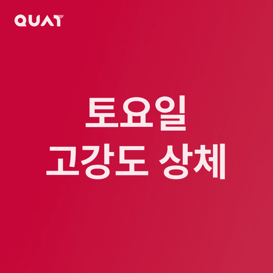 중급자용 토요일 루틴