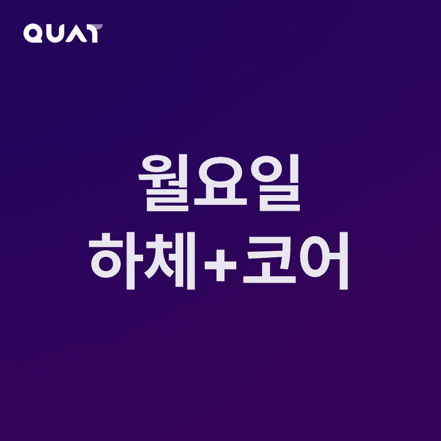 중급자용 월요일 루틴