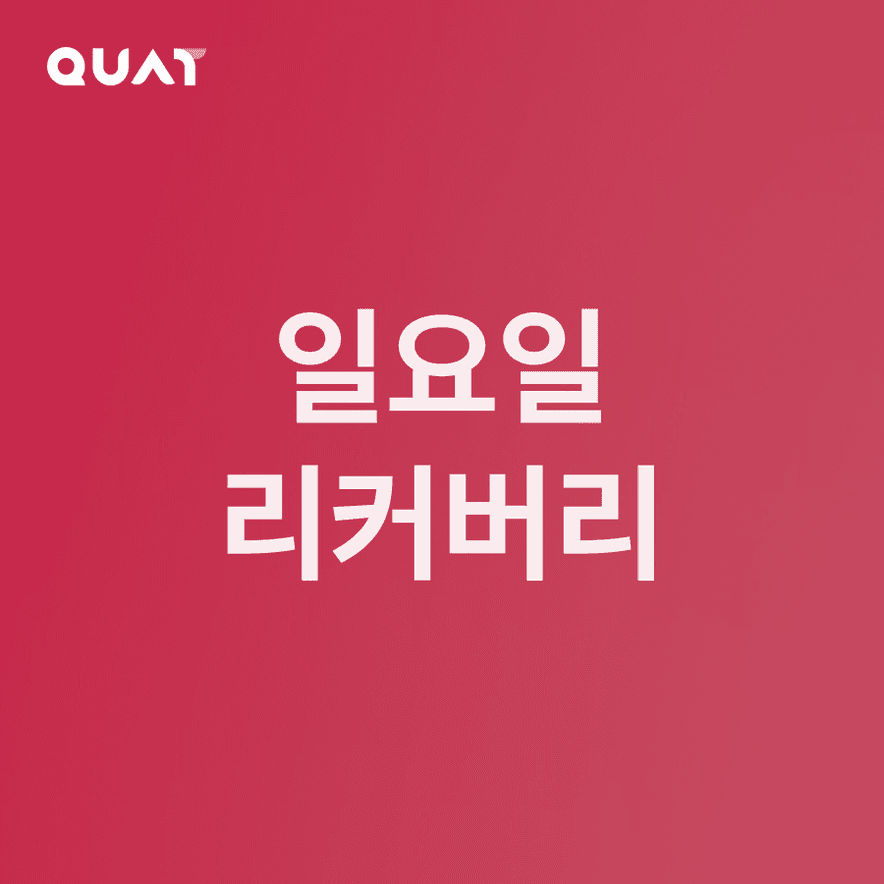 중급자용 일요일 루틴