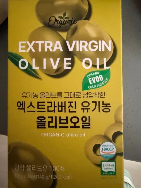 천호엔케어 엑스트라버진 유기농 올리브오일 1박스 (10g X 14포) 리뷰 이미지