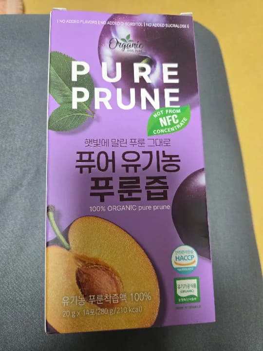 천호엔케어 퓨어 유기농 푸룬즙 1박스 (20g X 14포) 리뷰 이미지